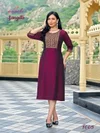 Sangita By Aanchi Rangeela Silk Fancy Embroidery Straight Cut Kurtis Exporters In India
